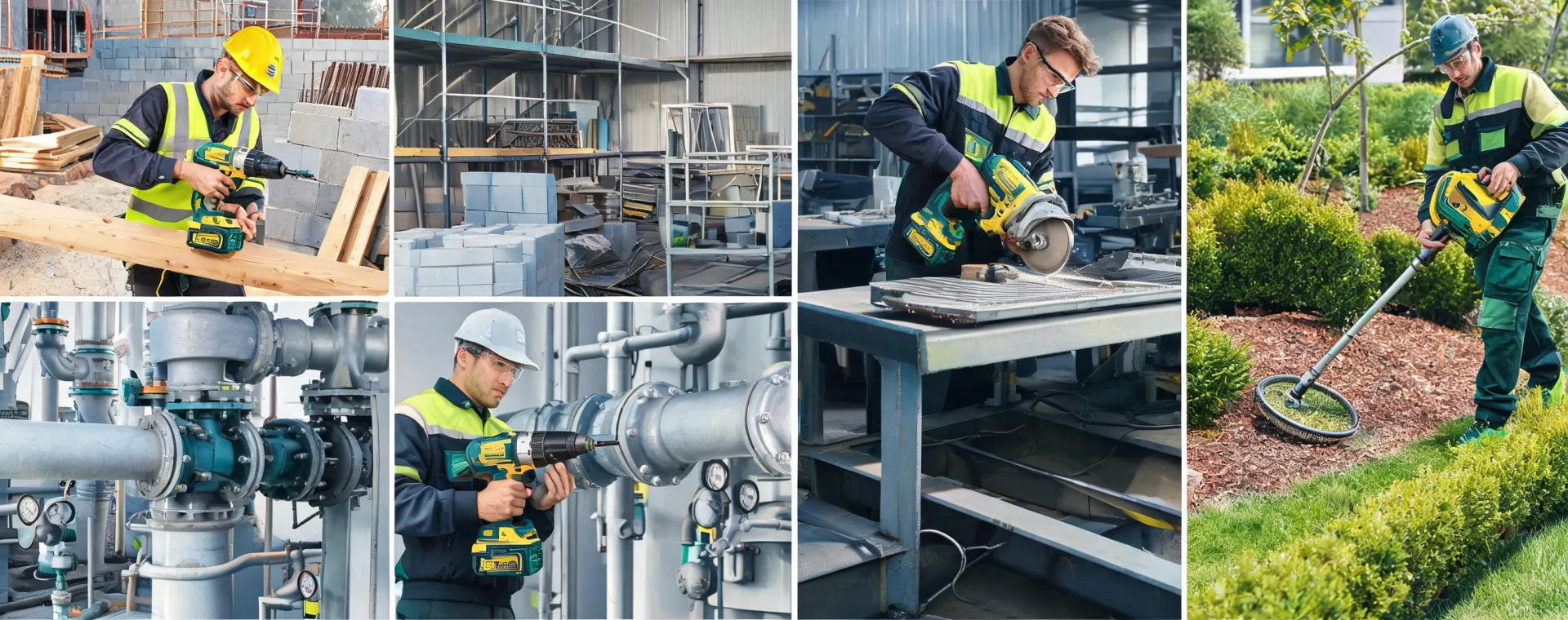 Makita tools across construction manufacturing and maintenance industries