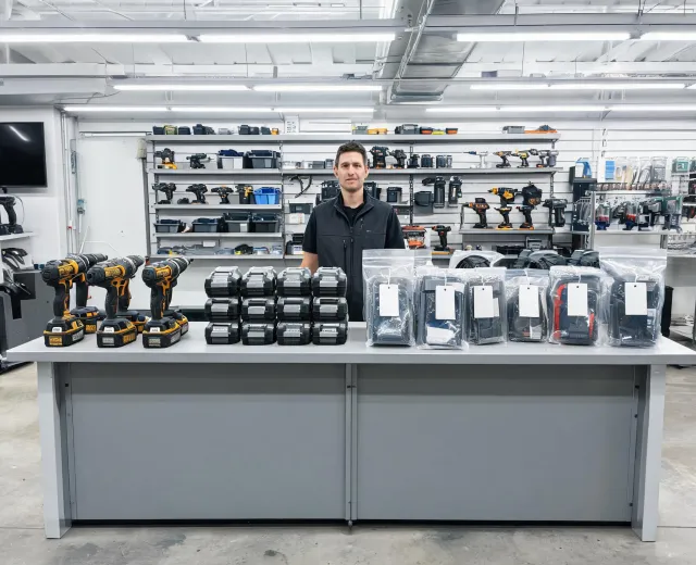 Rental and dealer counter Makita tools